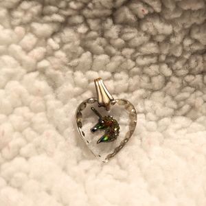 Pendant unicorn glass stone